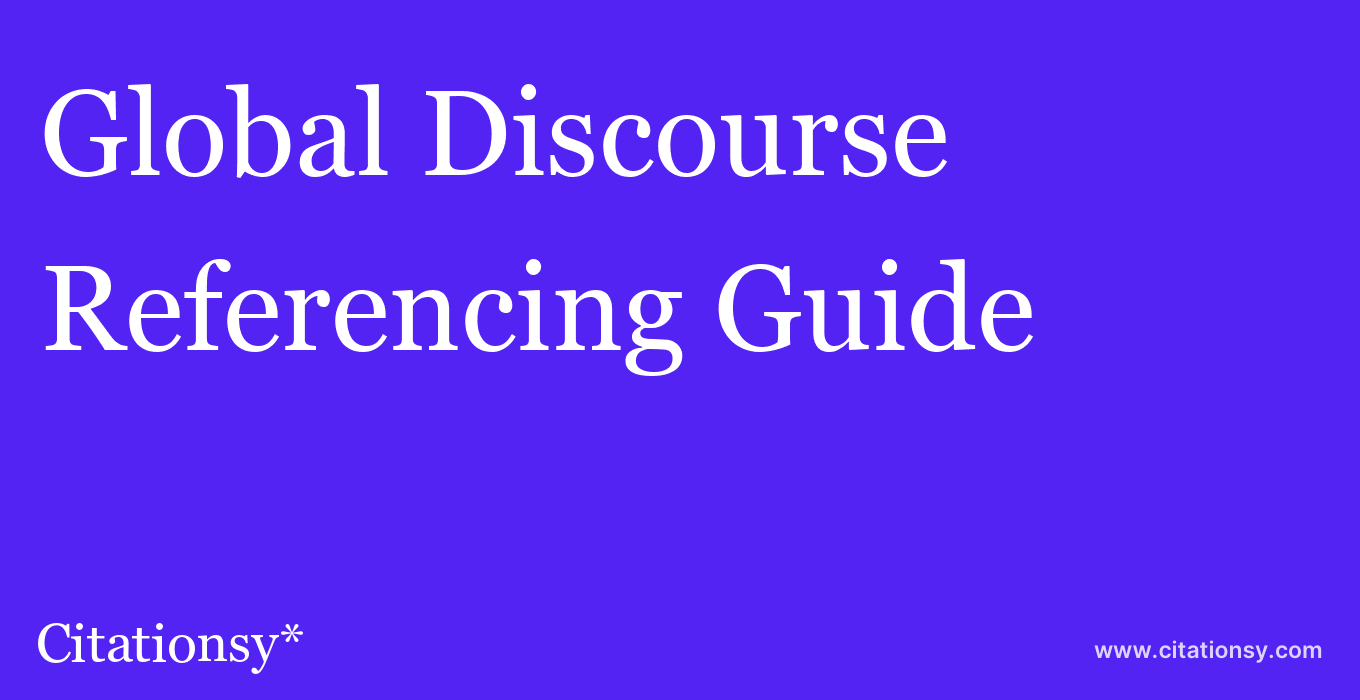 cite Global Discourse  — Referencing Guide